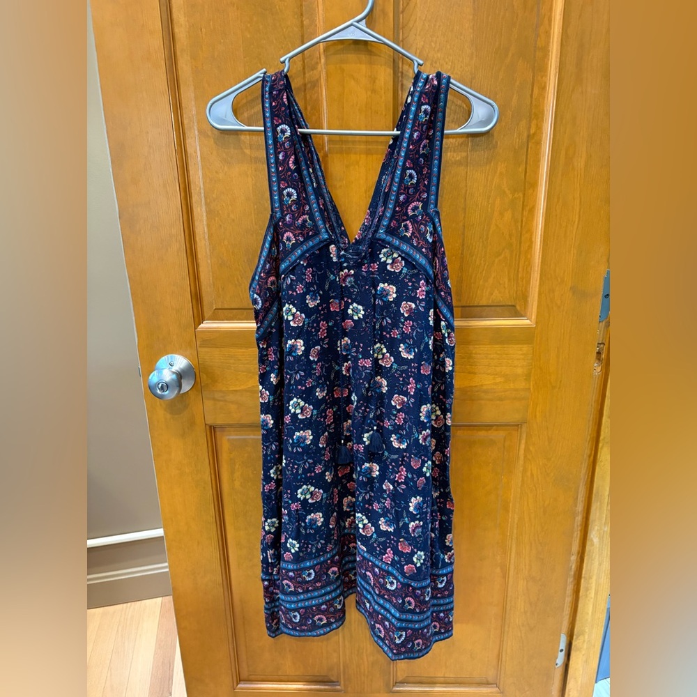 American Eagle Women’s Sleeveless Floral Print Dress Size Medium Cotton Blend